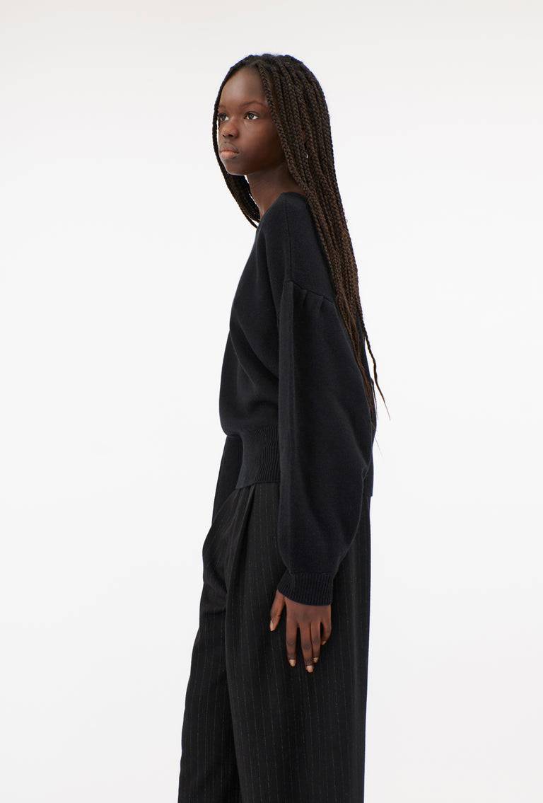 Odeeh Cash-Wool Mix Pullover, Jet Black Auslauf