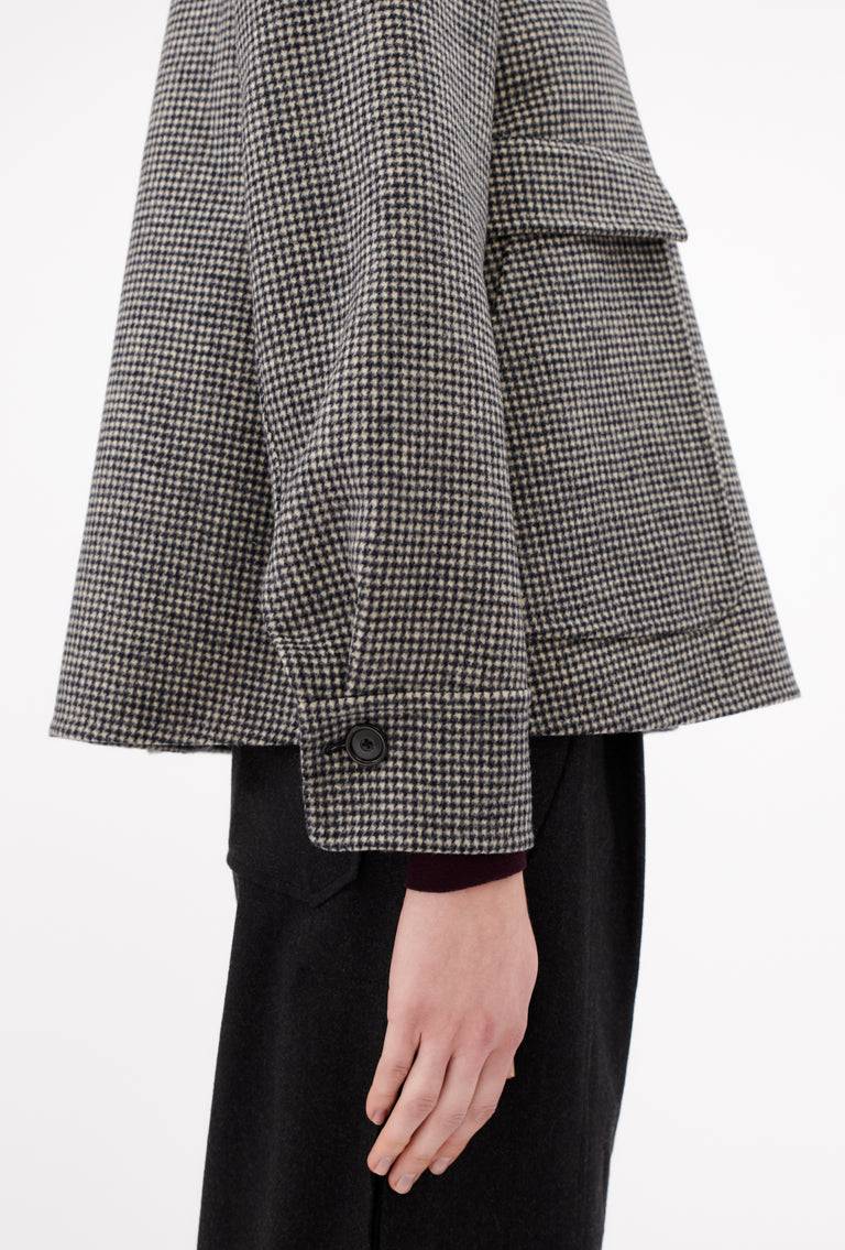 Odeeh Double Check "Made in Germany" Jacke, Black White im Angebot