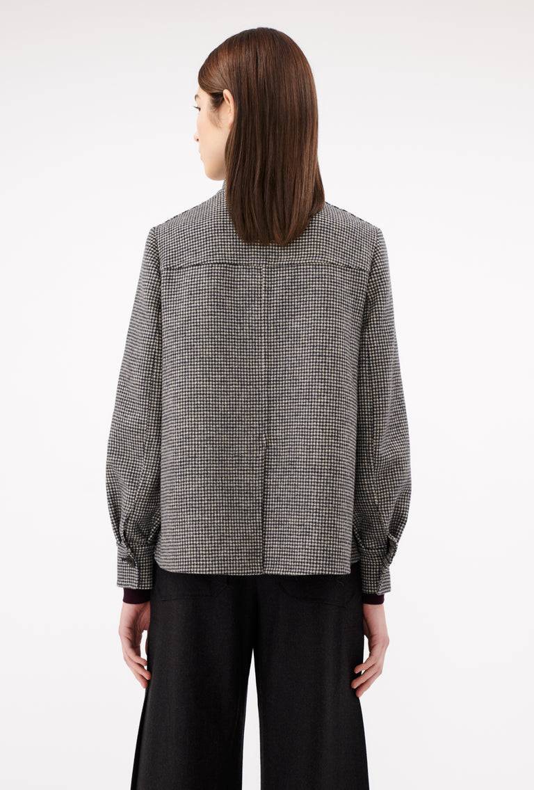 Odeeh Double Check "Made in Germany" Jacke, Black White im Angebot