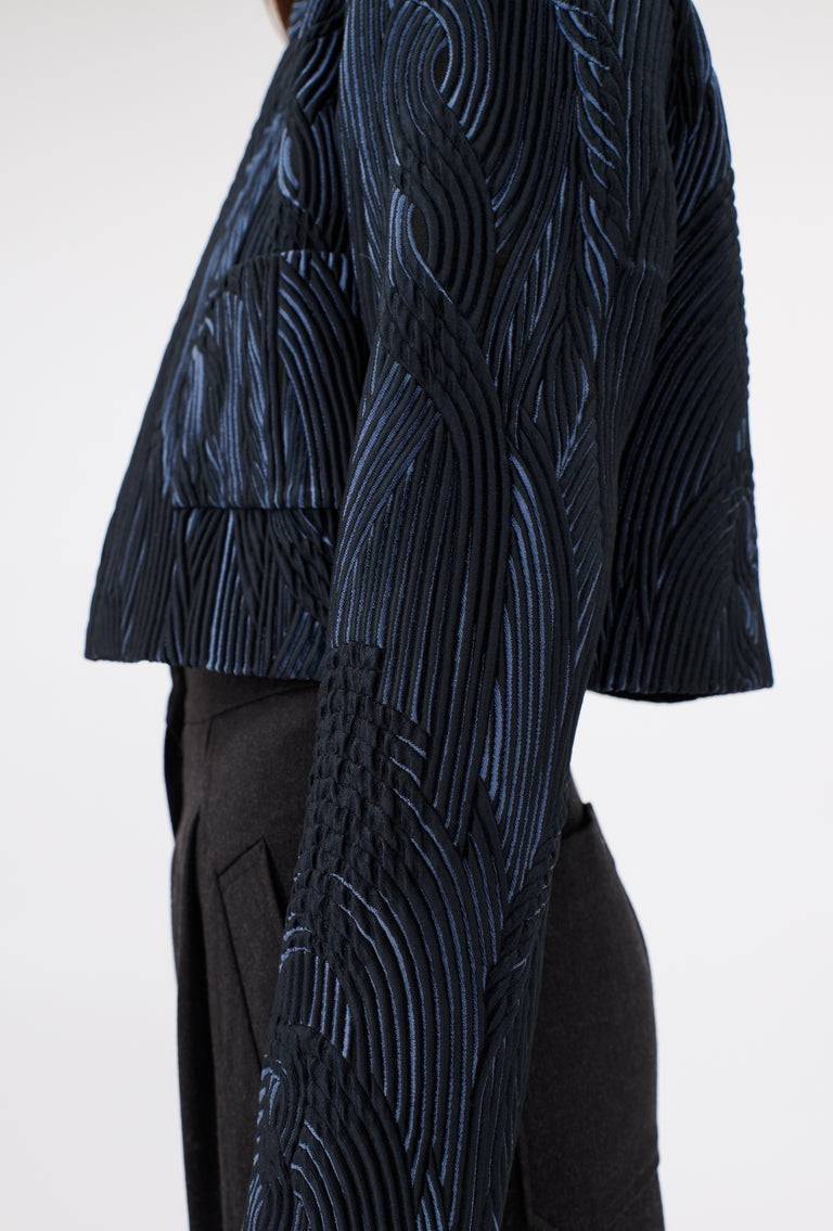 Odeeh Stretch Matelassè Jacke, Ink Meist gekauft