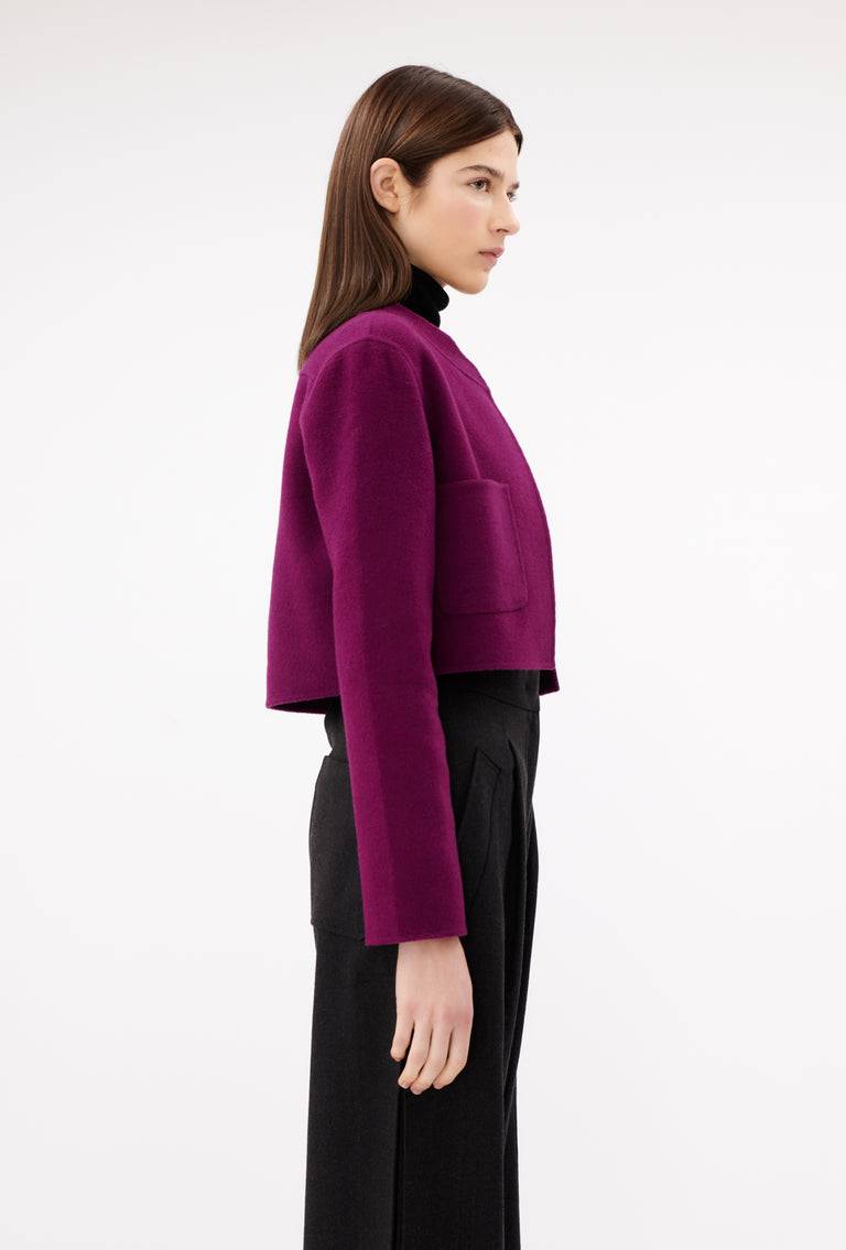 Odeeh Double Face Cashmere-Wool Jacke, Cyclamen Kostenloser Versand