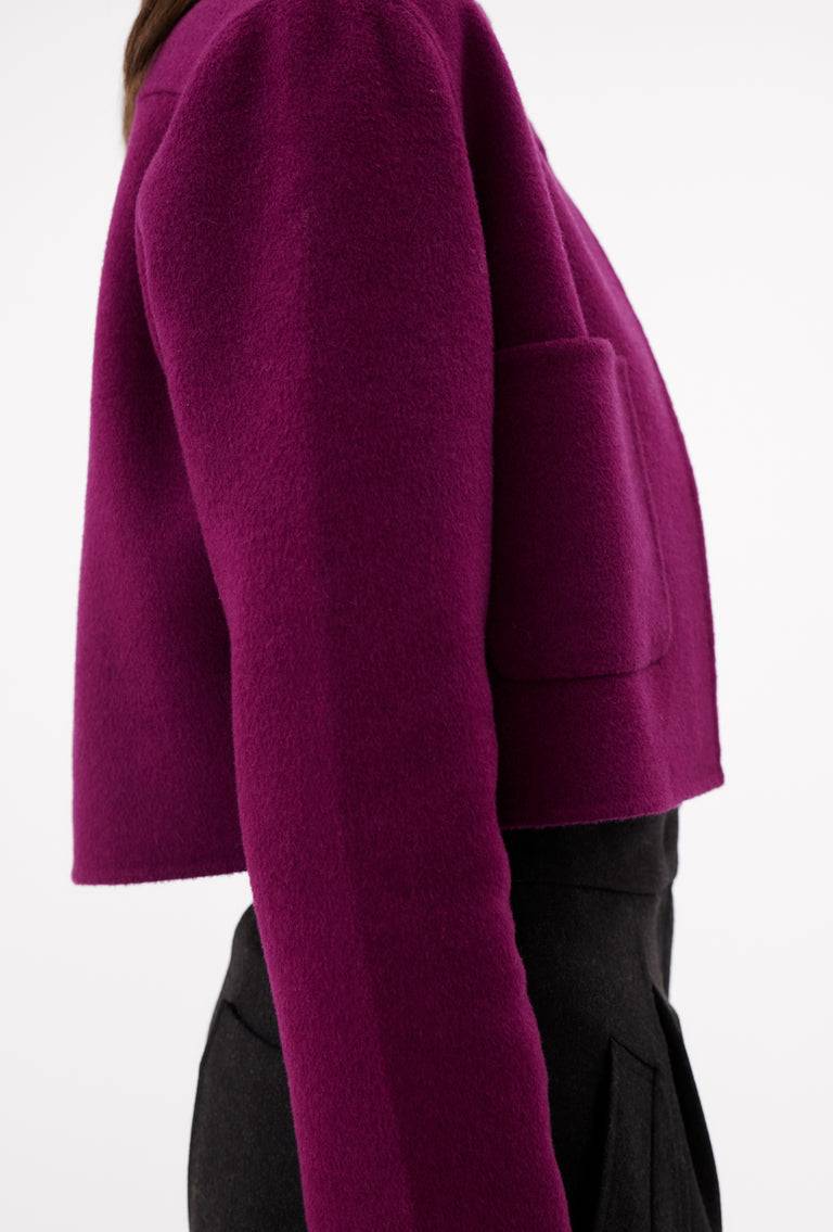 Odeeh Double Face Cashmere-Wool Jacke, Cyclamen Kostenloser Versand