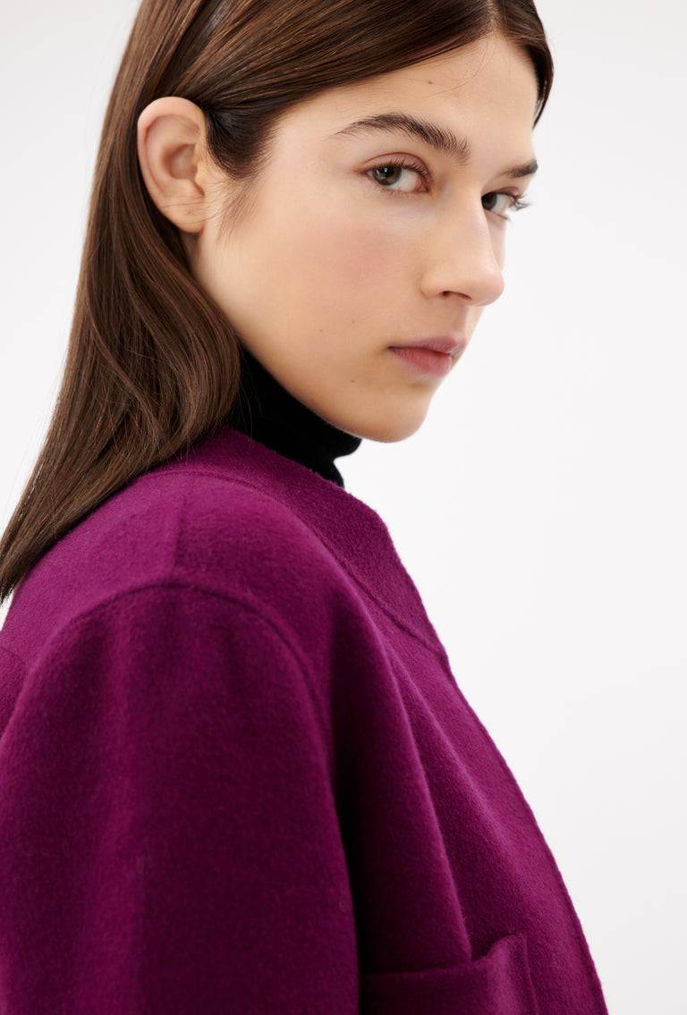 Odeeh Double Face Cashmere-Wool Jacke, Cyclamen Kostenloser Versand