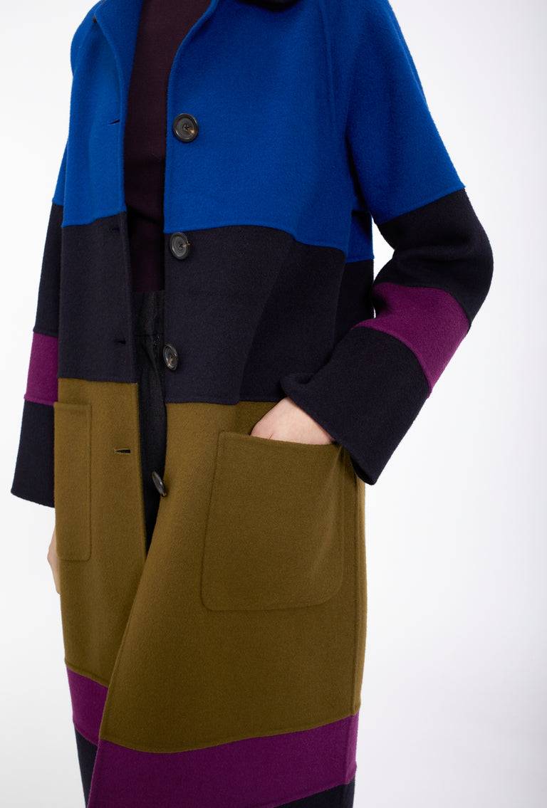 Odeeh Double Face Cashmere-Wool Mantel, Multicolor Sonderangebot