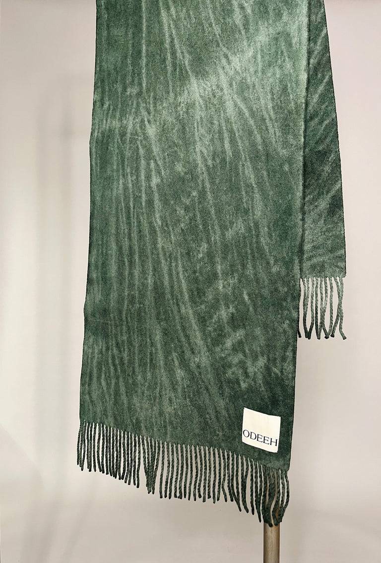 Odeeh Cold Dyed Schal, Forest Rabatt