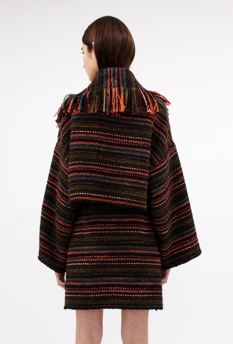 Odeeh Multicolor Stripe Jacke, Charcoal Großer Ausverkauf