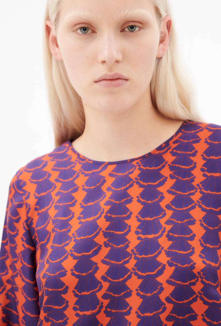 Odeeh Mini Drapings Bluse, Mandarin Online Shopping