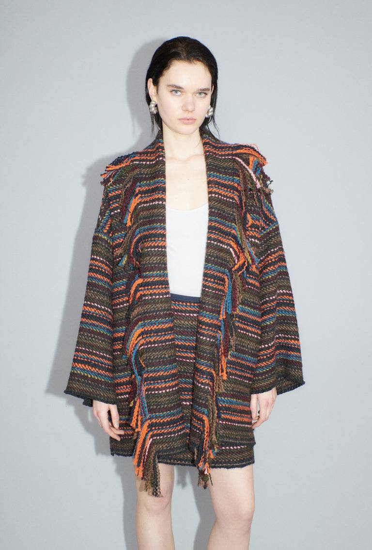 Odeeh Multicolor Stripe Jacke, Charcoal Exklusivangebot