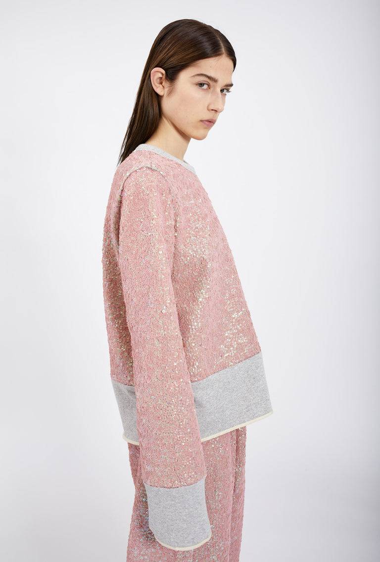Odeeh Terry Sequins Shirt, Rosé Saisonschlussverkauf