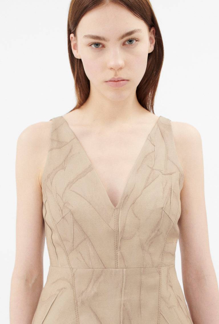 Odeeh Crinkled Duchesse Stonewashed Top, French Beige Räumungsverkauf