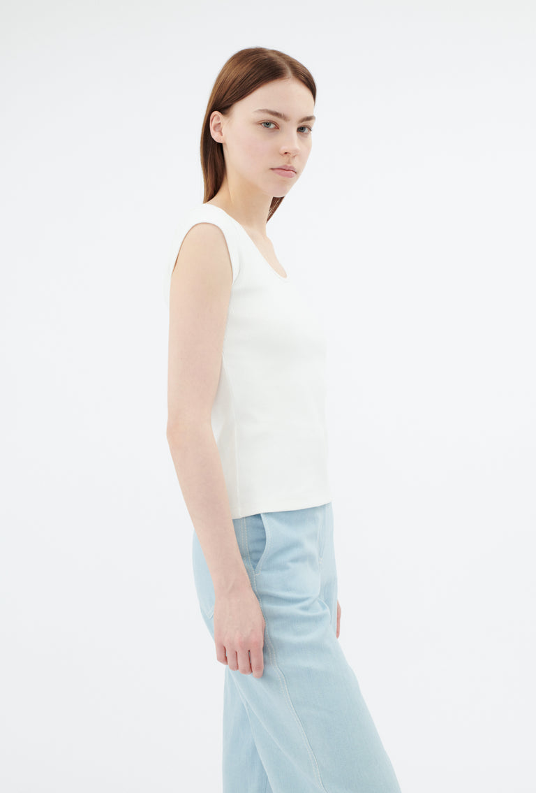 Odeeh Organic Cotton Rib T-Shirt, Milk Kauf eins, bekomm eins gratis