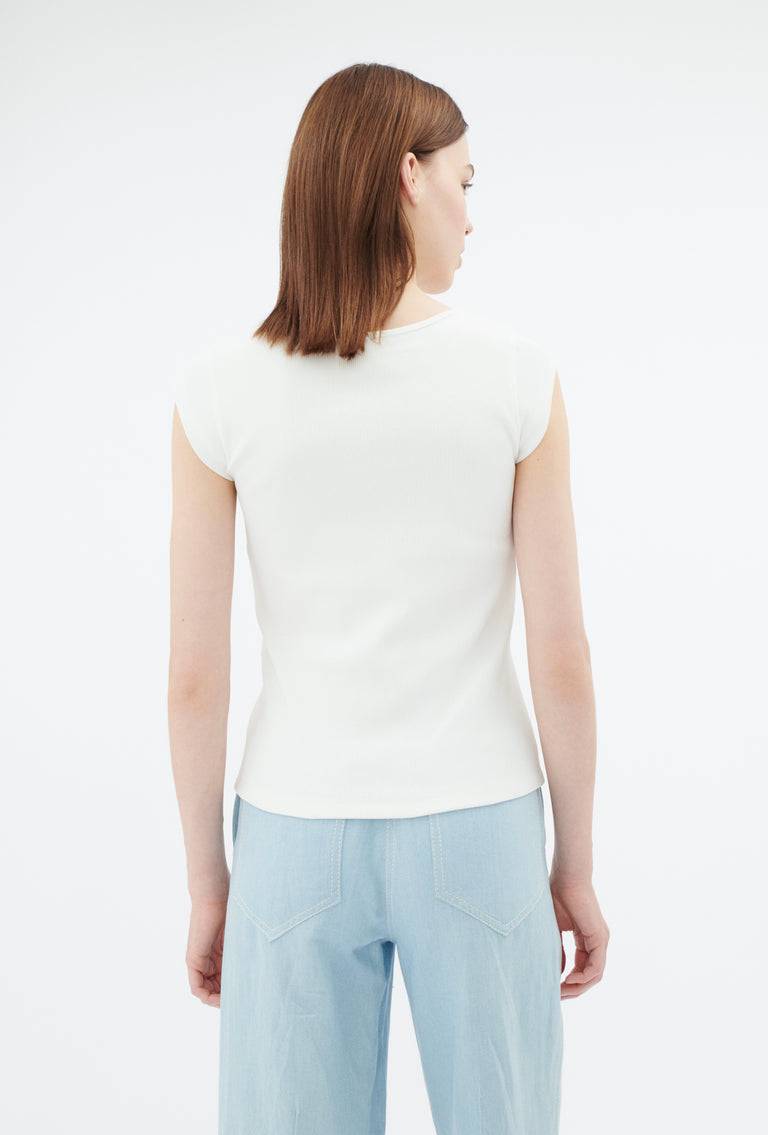 Odeeh Organic Cotton Rib T-Shirt, Milk Kauf eins, bekomm eins gratis