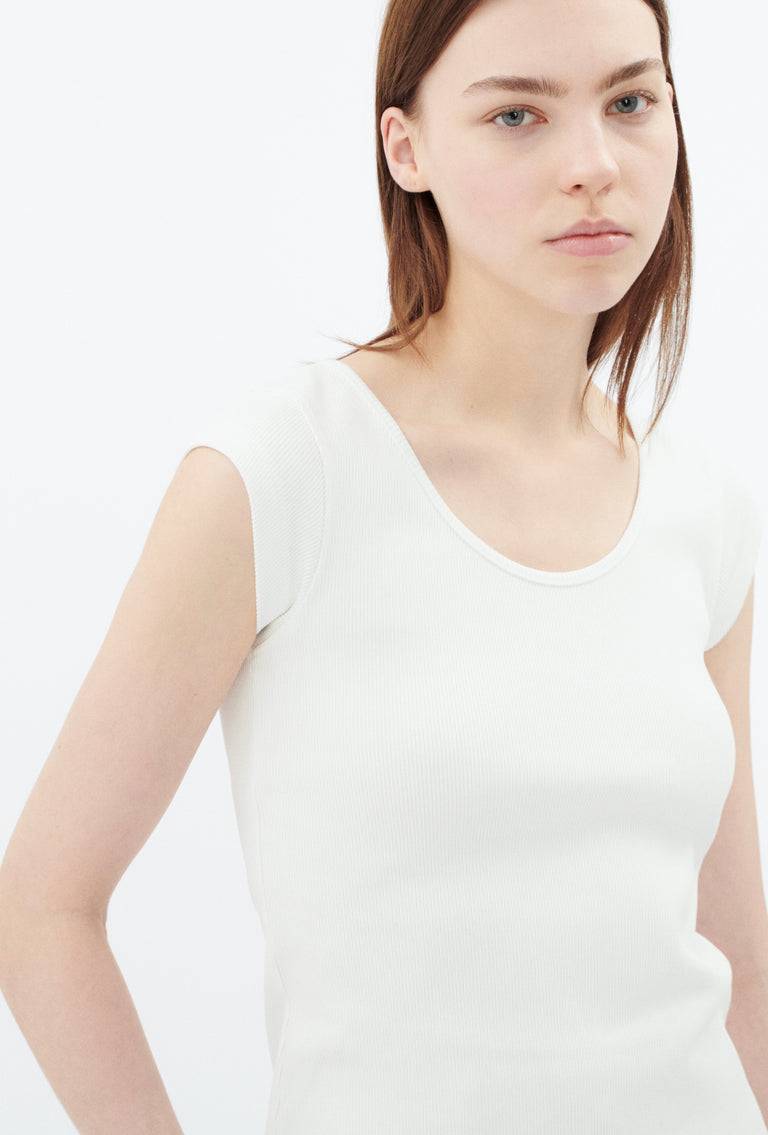 Odeeh Organic Cotton Rib T-Shirt, Milk Kauf eins, bekomm eins gratis