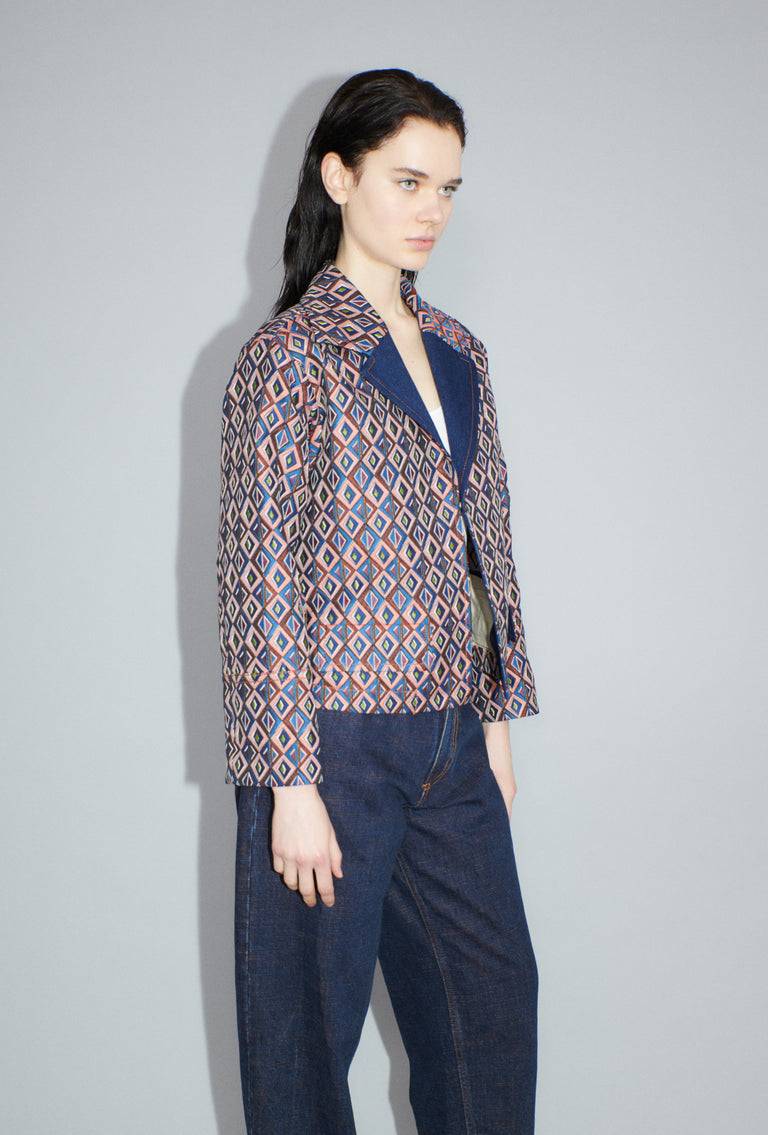 Odeeh Ethno Rhombs Jacke, Sapphire Tägliche Deals