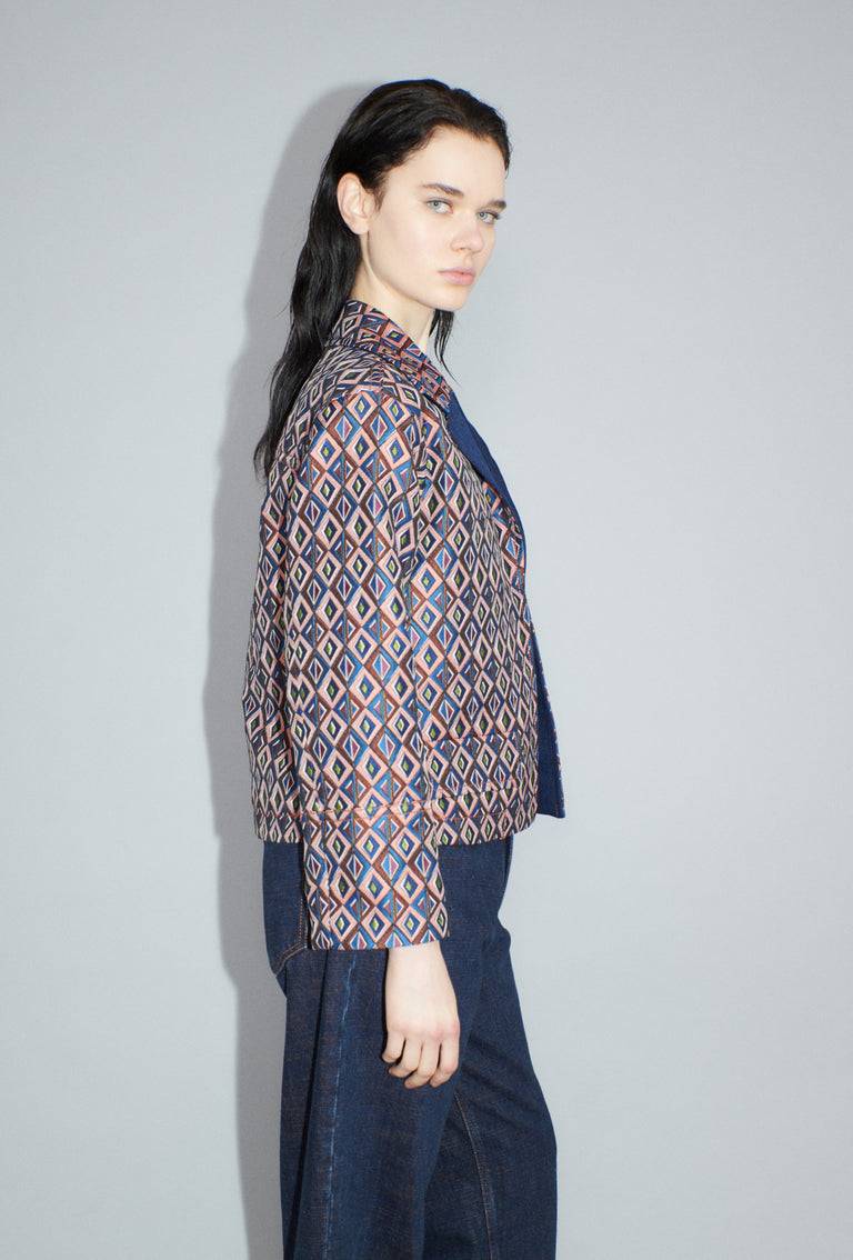 Odeeh Ethno Rhombs Jacke, Sapphire Tägliche Deals