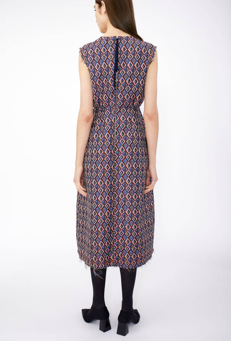 Odeeh Ethno Rhombs Kleid, Sapphire Riesige Ersparnisse