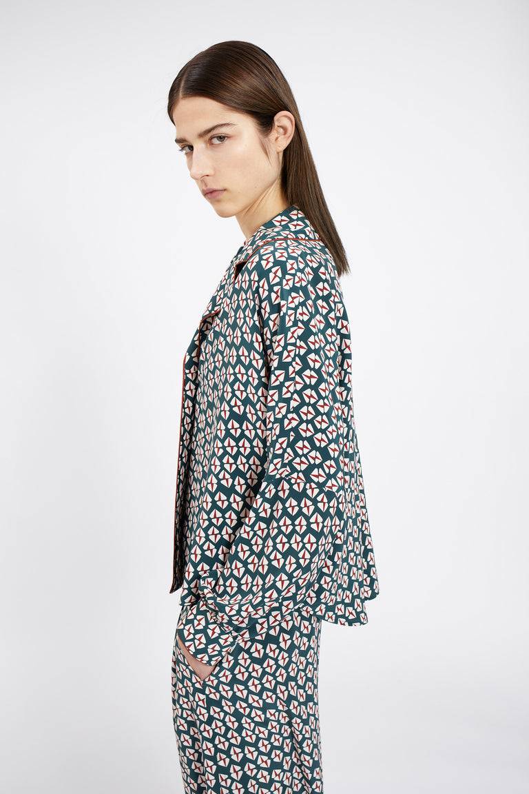 Odeeh Prisms Bluse, Juniper Tiefpreis