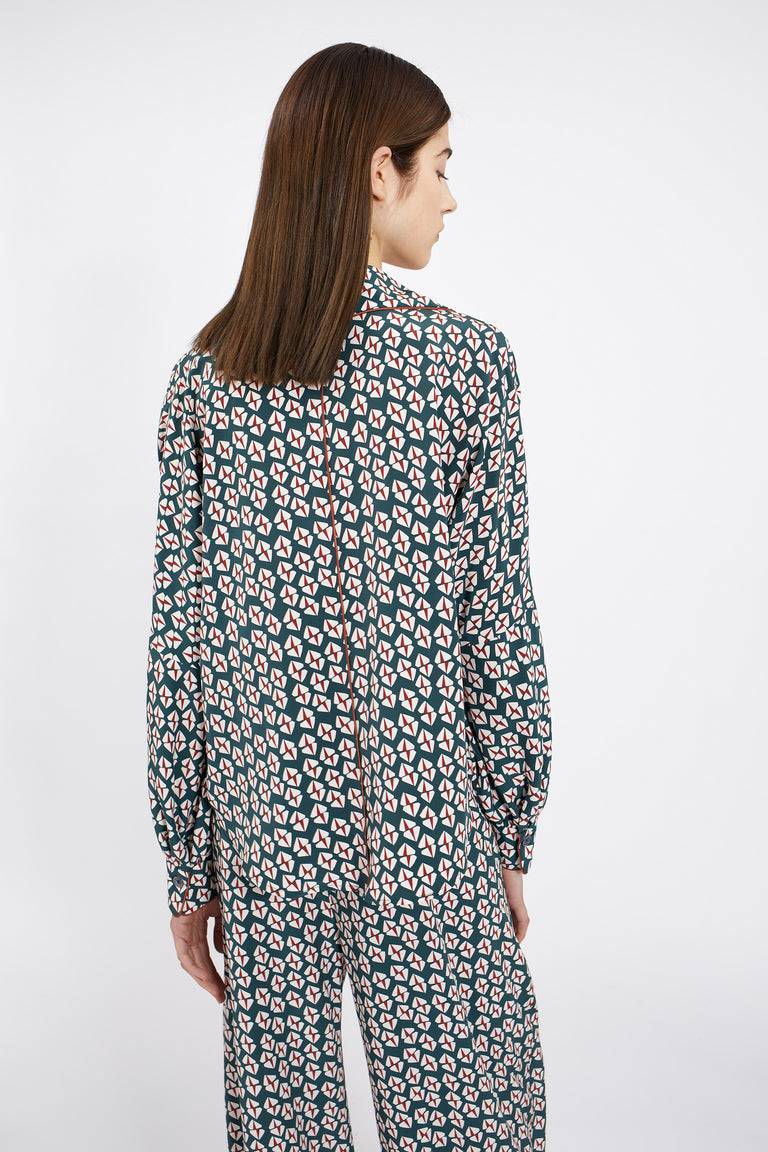 Odeeh Prisms Bluse, Juniper Tiefpreis