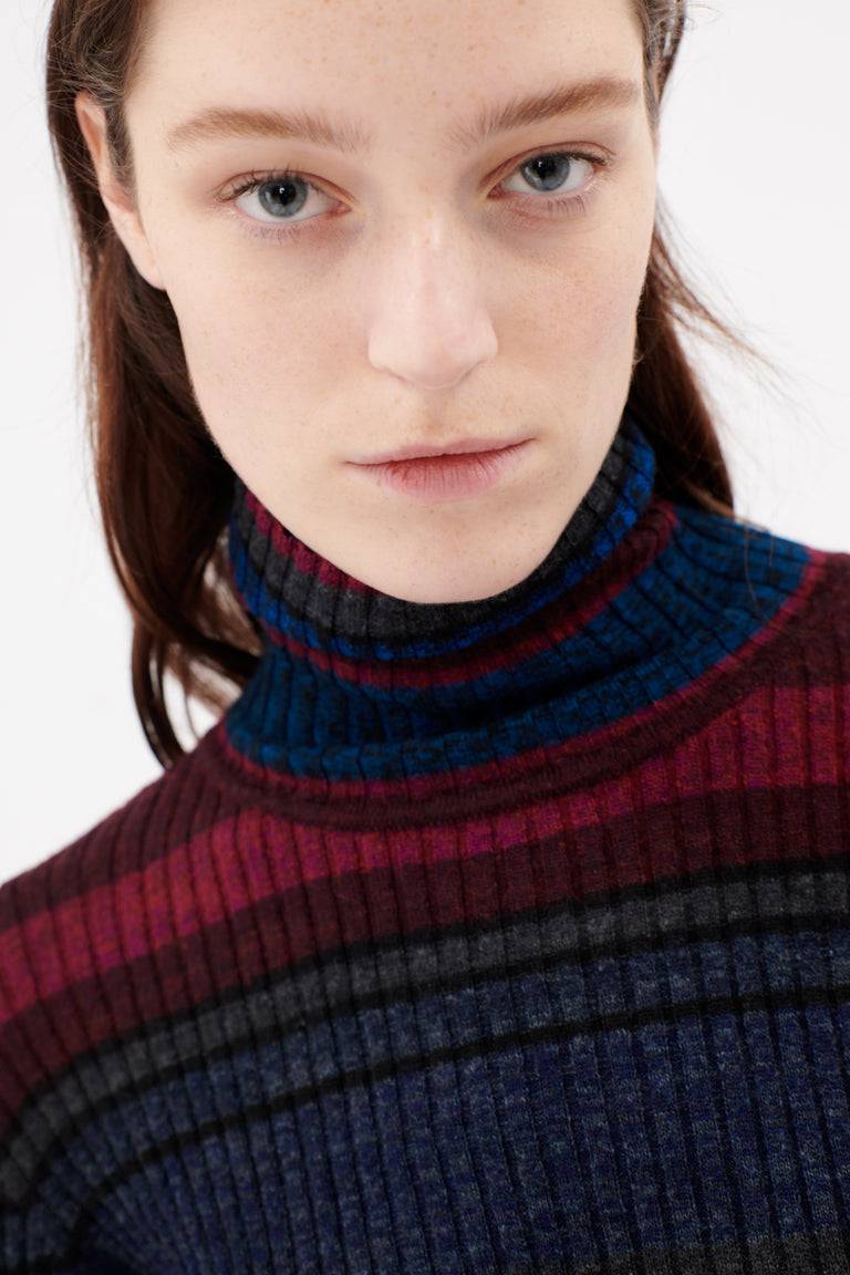 Odeeh Placed Stripe Wool Pullover, Vermillion Letzte 2 Tage