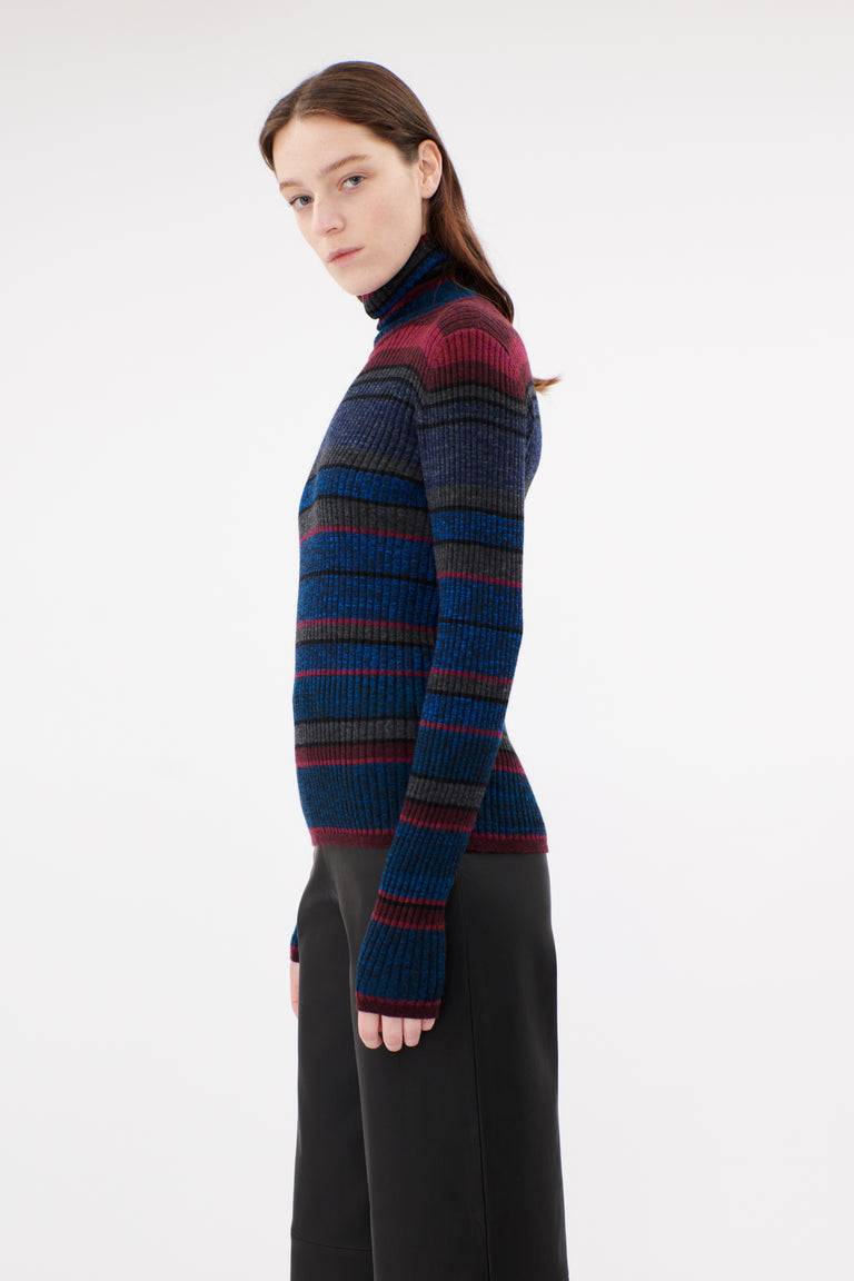Odeeh Placed Stripe Wool Pullover, Vermillion Letzte 2 Tage
