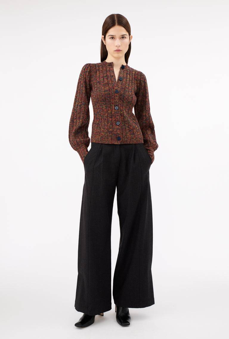 Odeeh Superfine Merino Cardigan, Multicolor Letzter Tag