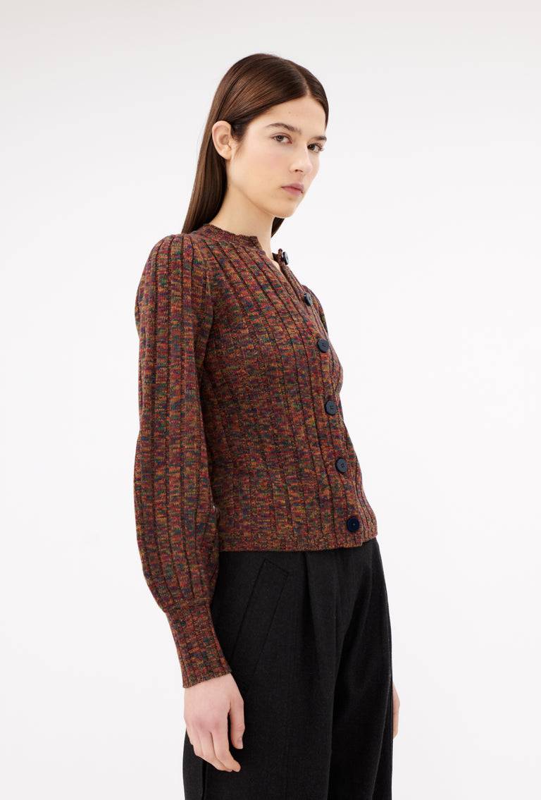 Odeeh Superfine Merino Cardigan, Multicolor Letzter Tag