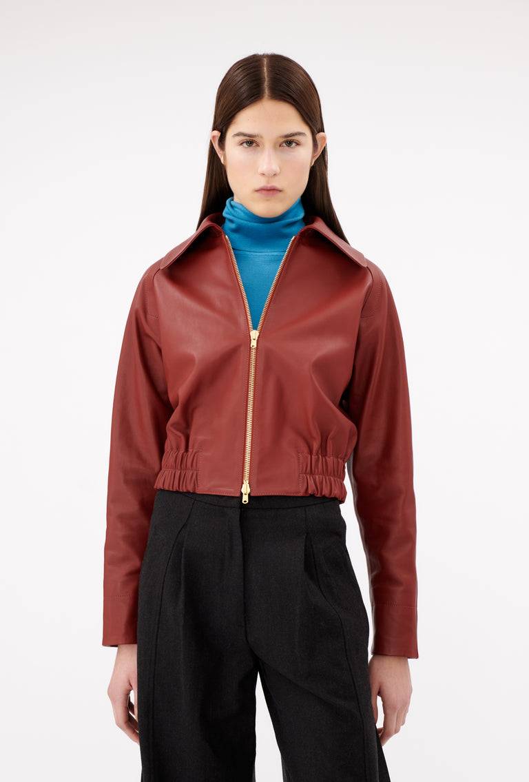 Odeeh Lamb Nappa Jacke , Tizian Red Bis zu 60% Rabatt