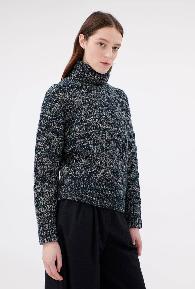 Odeeh Cash-Wool-Mouline Pullover, Juniper Sonderangebot der Fabrik