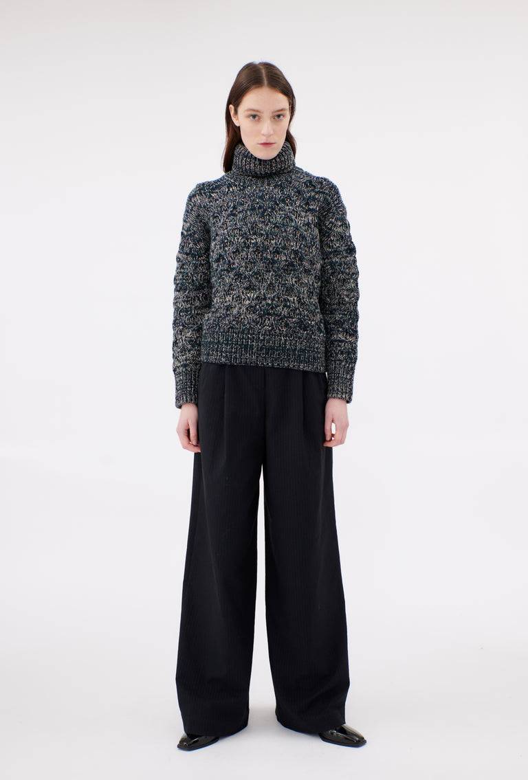 Odeeh Cash-Wool-Mouline Pullover, Juniper Sonderangebot der Fabrik