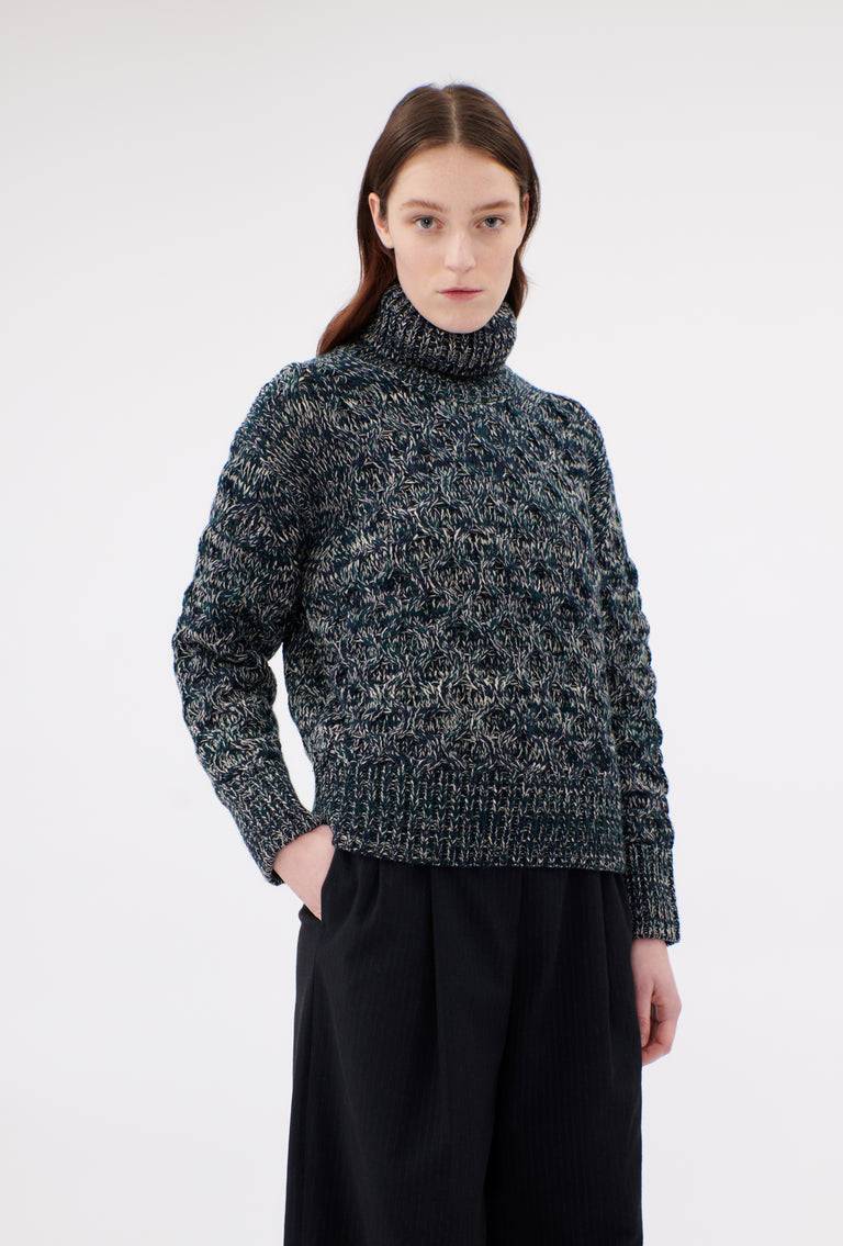 Odeeh Cash-Wool-Mouline Pullover, Juniper Sonderangebot der Fabrik