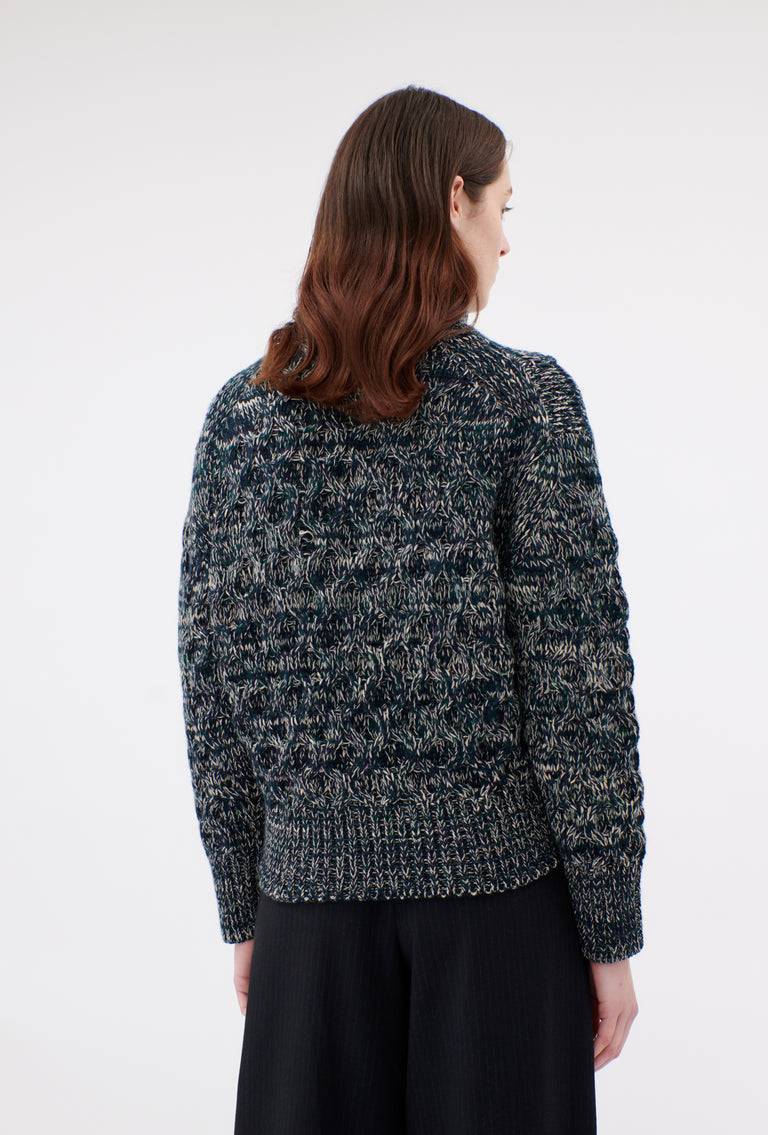 Odeeh Cash-Wool-Mouline Pullover, Juniper Sonderangebot der Fabrik