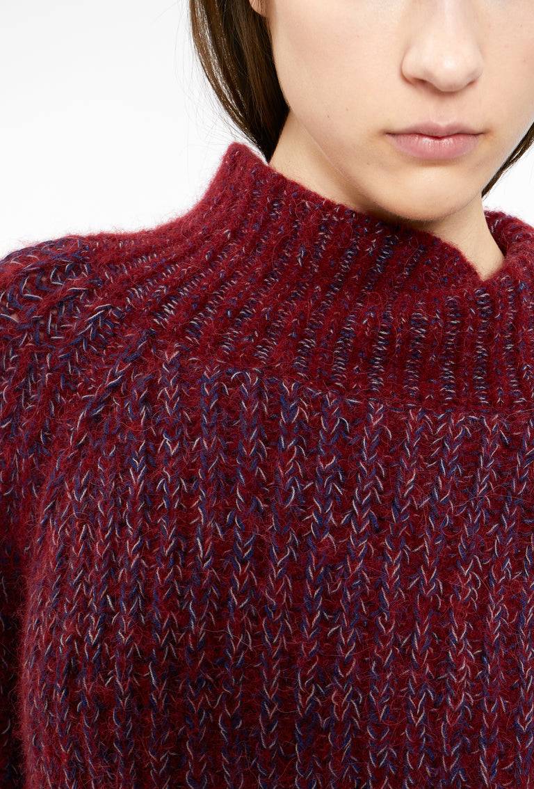Odeeh Multiyarn Mix Pullover, Pomegranate Super Rabatt