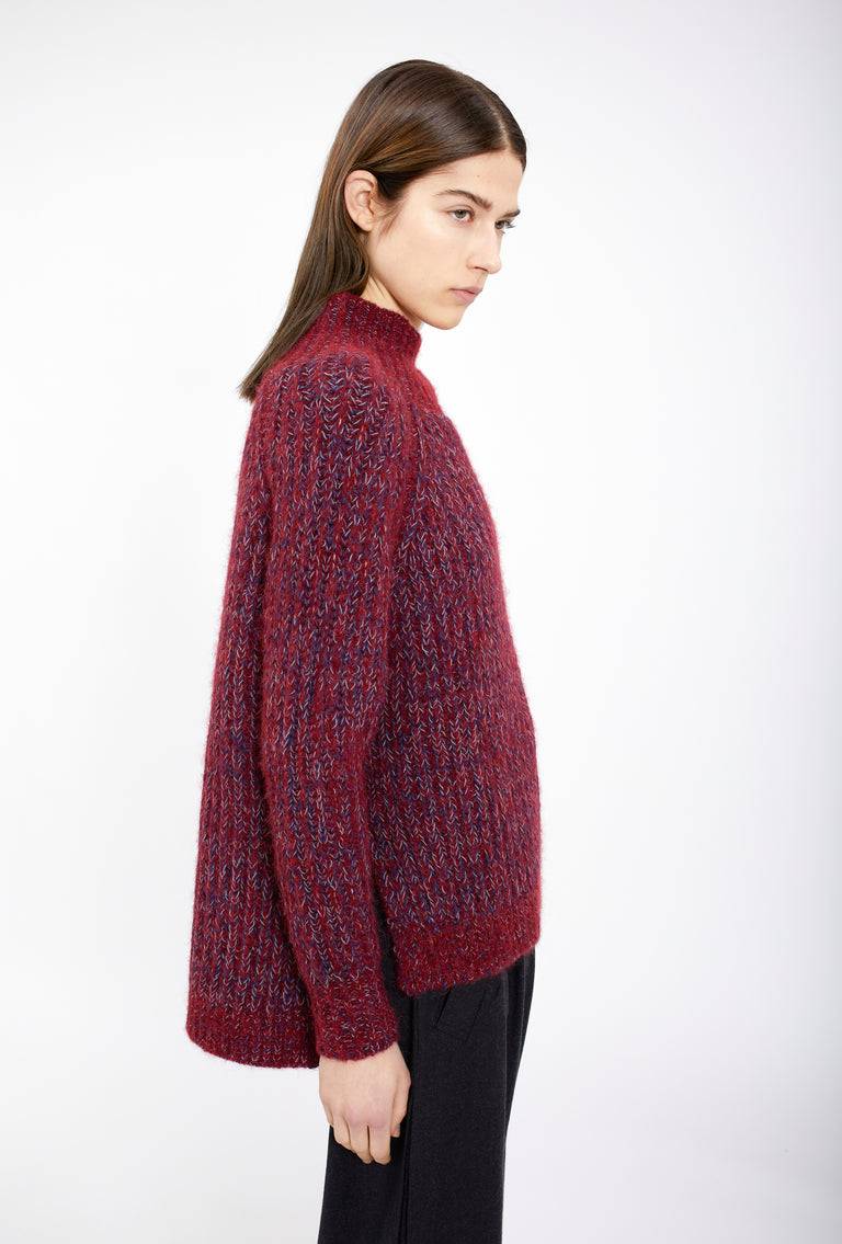 Odeeh Multiyarn Mix Pullover, Pomegranate Super Rabatt