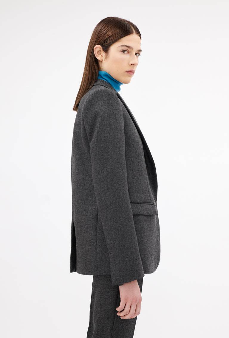 Odeeh Savile Row Wool Pique Blazer, Charcoal Begrenzt auf 3 Tage