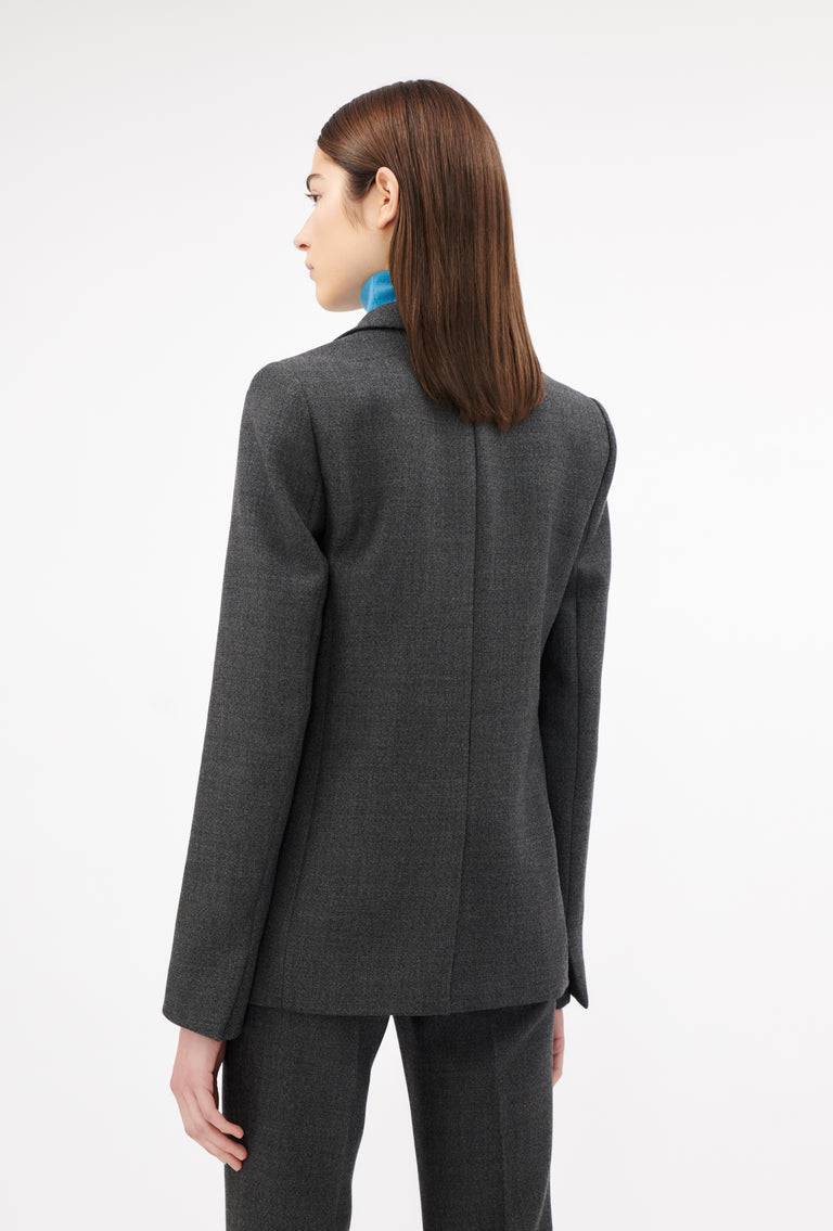 Odeeh Savile Row Wool Pique Blazer, Charcoal Begrenzt auf 3 Tage