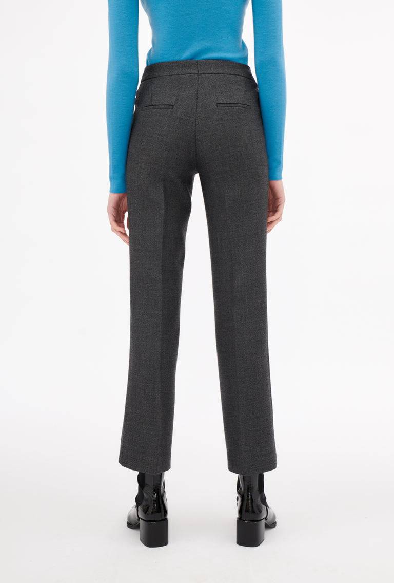 Odeeh Savile Row Wool Pique Hose, Charcoal zollfrei