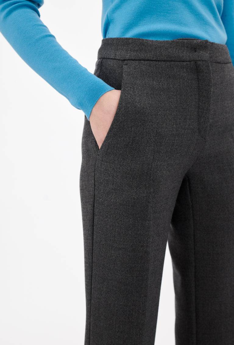 Odeeh Savile Row Wool Pique Hose, Charcoal zollfrei