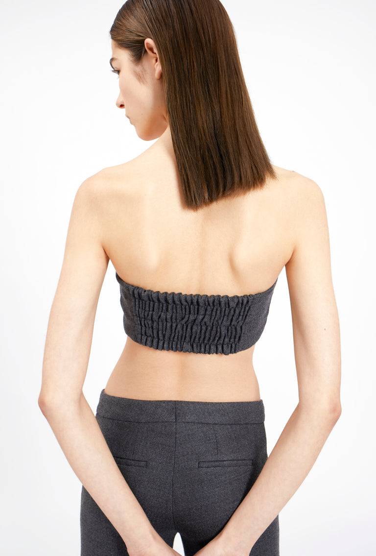 Odeeh Savile Row Wool Pique Top, Charcoal Rabatte dieses Monats