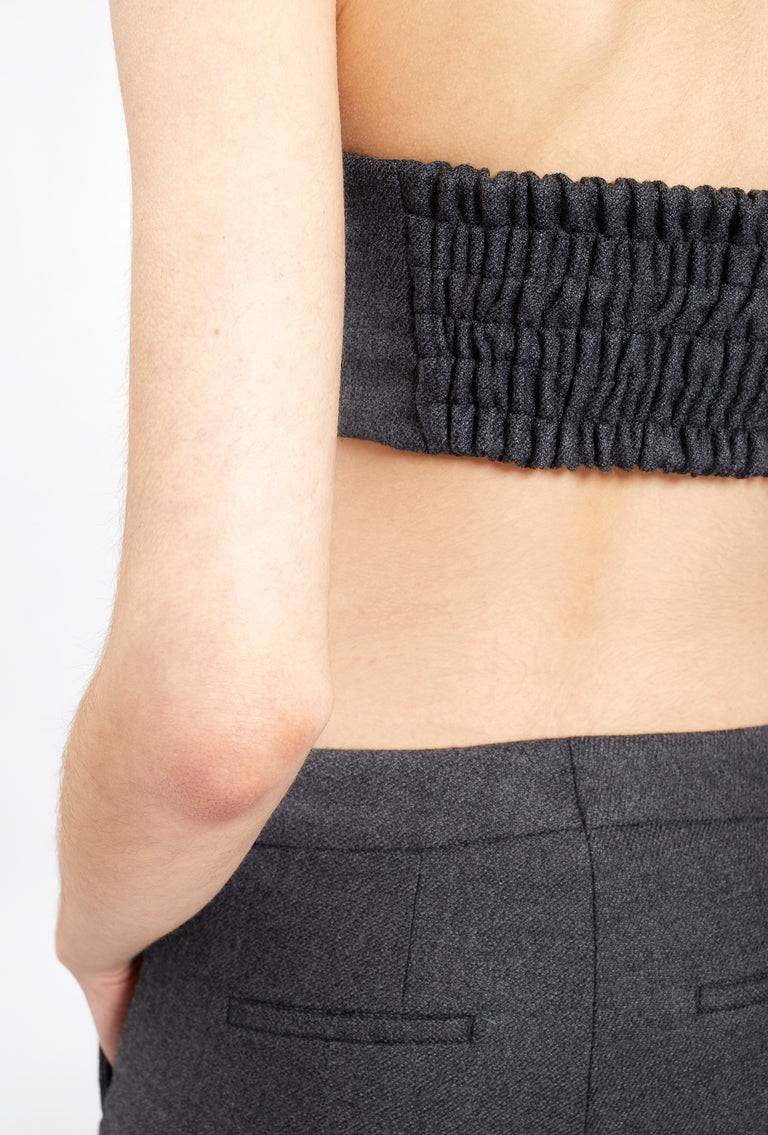 Odeeh Savile Row Wool Pique Top, Charcoal Rabatte dieses Monats