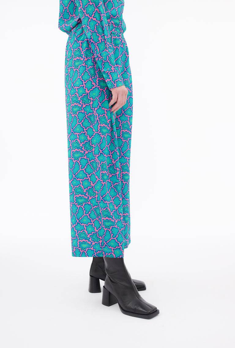 Odeeh Memphis Achats Crepe de Chine Hose, Carribean Green Versandkostenfrei