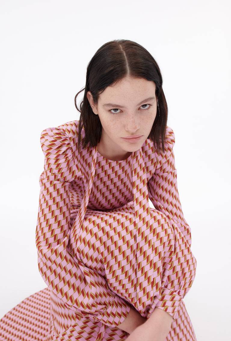 Odeeh Diagonal Waves Kleid, Candy Flash Sale
