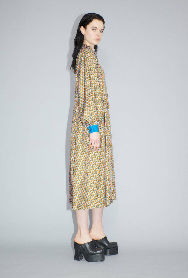 Odeeh Baisers Silk Twill Kleid, Saffran Exklusivangebot