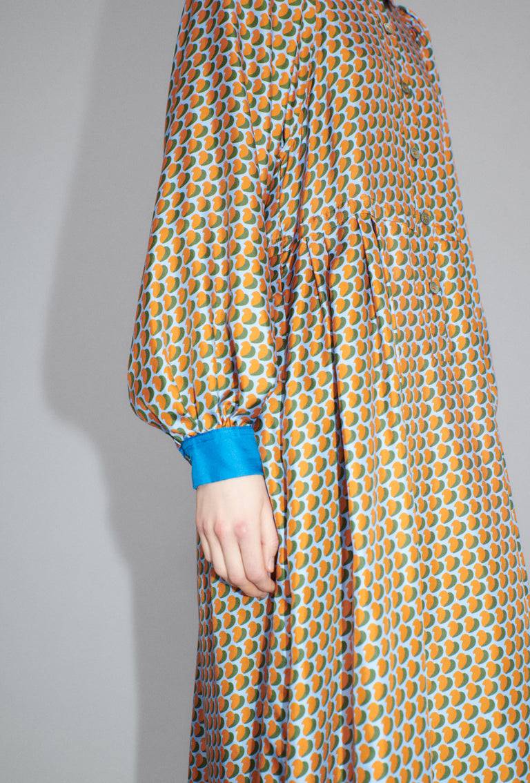 Odeeh Baisers Silk Twill Kleid, Saffran Exklusivangebot