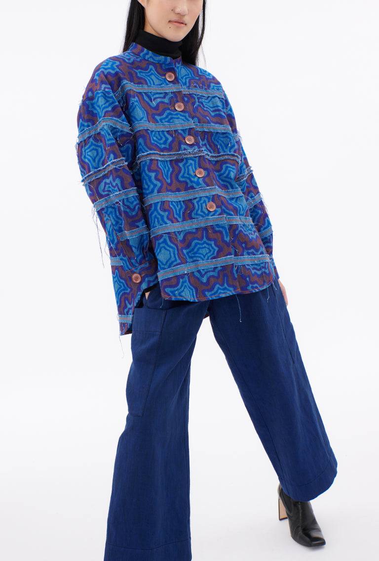 Odeeh Achats, Big Bluse, Light Indigo Muttertagsangebot