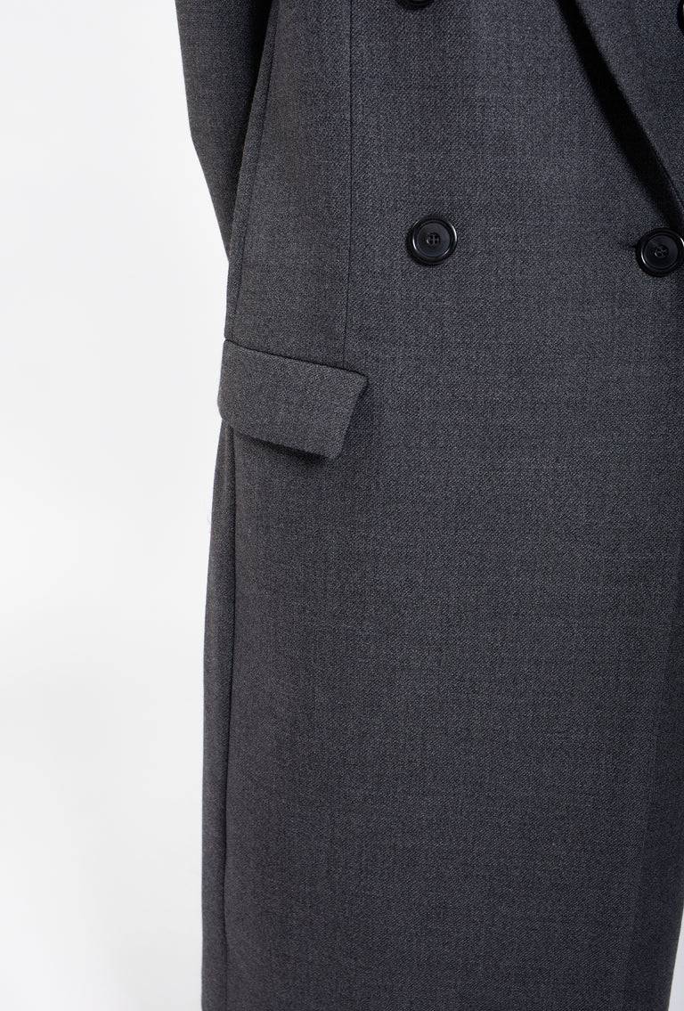 Odeeh Savile Row Wool Pique Mantel, Charcoal Vatertagsangebot