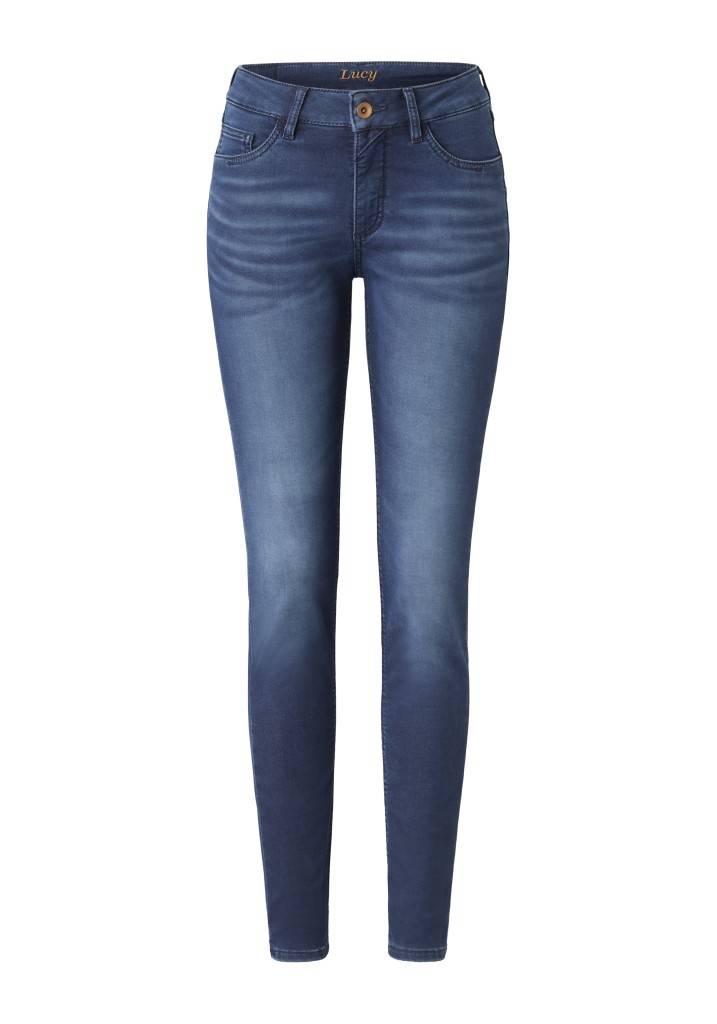 Paddocks LUCY Superior JOGG Denim Skinny fit - medium blue used moustache Zeitbegrenzte Promotion