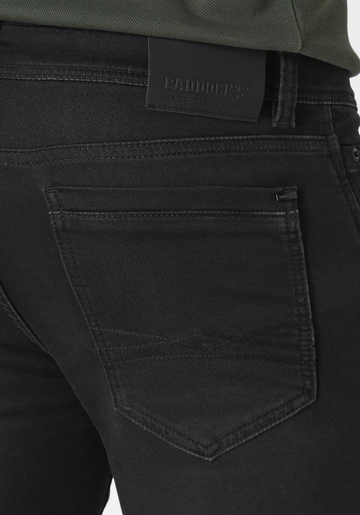 Paddocks DEAN MOTION&COMFORT JOGG DENIM schmale Passform - black black used moustache Cyber Monday
