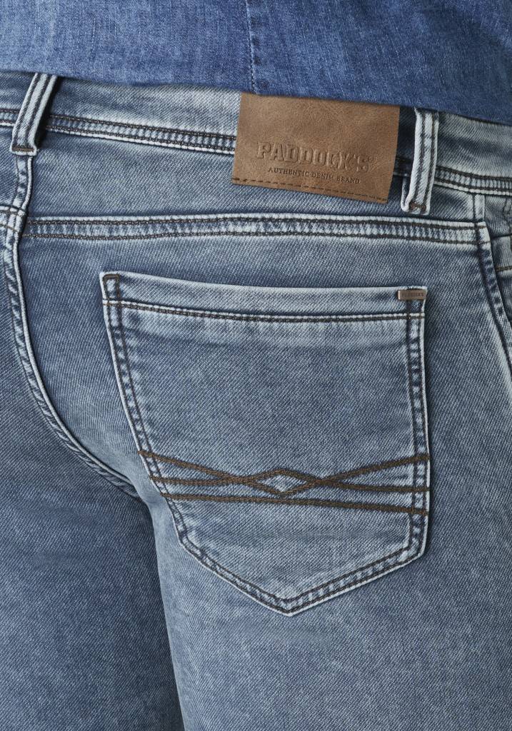Paddocks DEAN MOTION&COMFORT JOGG DENIM schmale Passform - dark blue used moustache Osterangebot