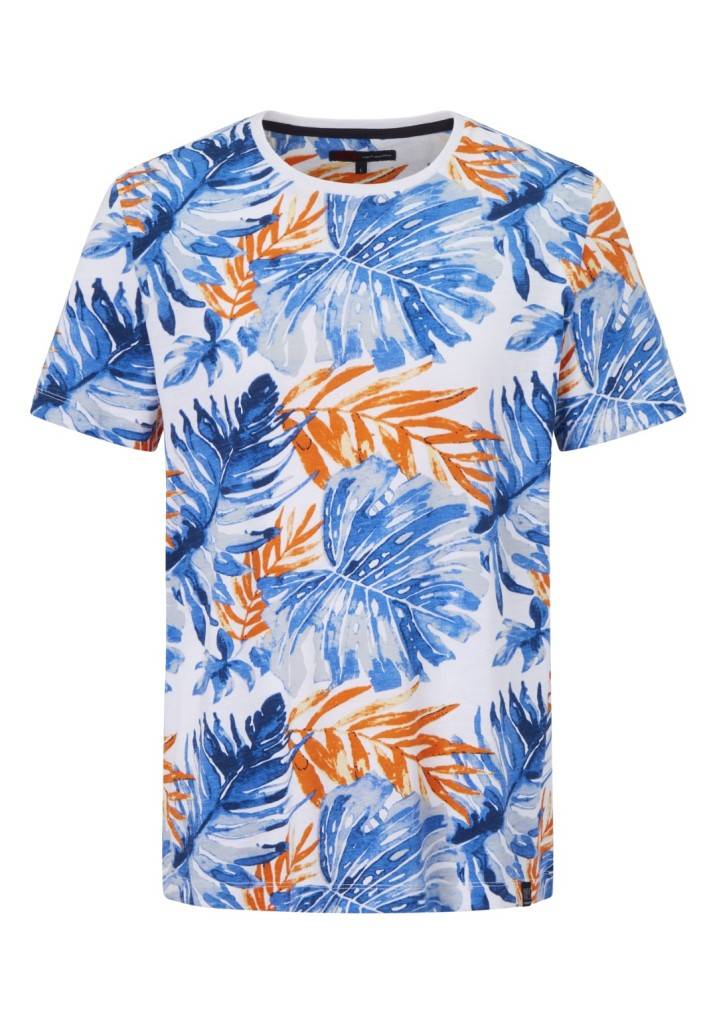 Paddocks round neck all over print normale Passform - white Räumungsverkauf