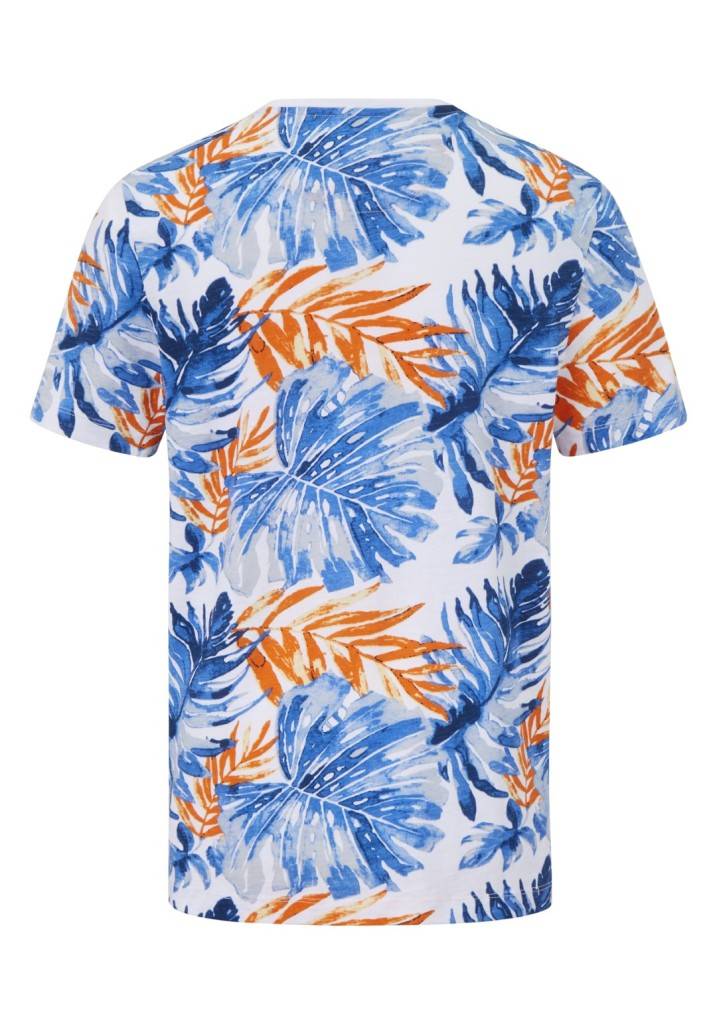 Paddocks round neck all over print normale Passform - white Räumungsverkauf